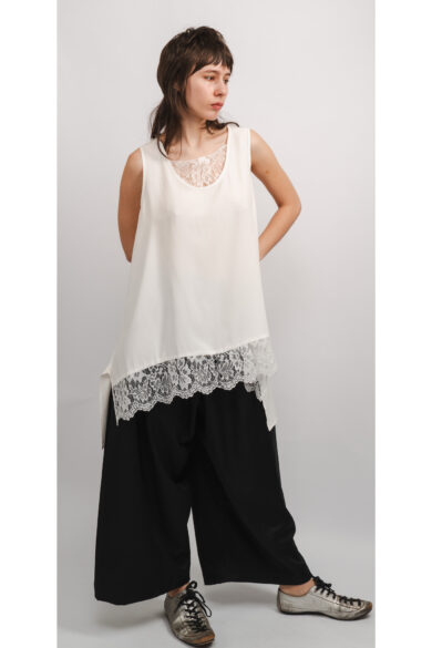 Silk and Lace Layering Vest