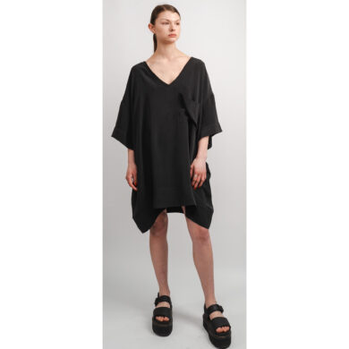 Oversized V Neck T shirt Dress