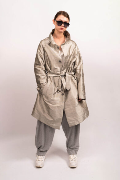 Silver Trench Coat