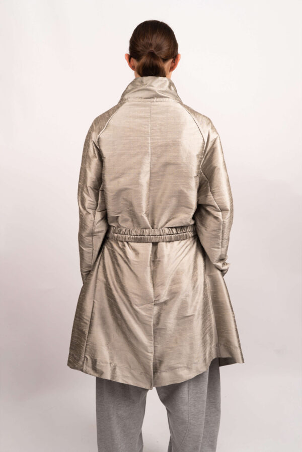 Silver Trench Coat - Image 3