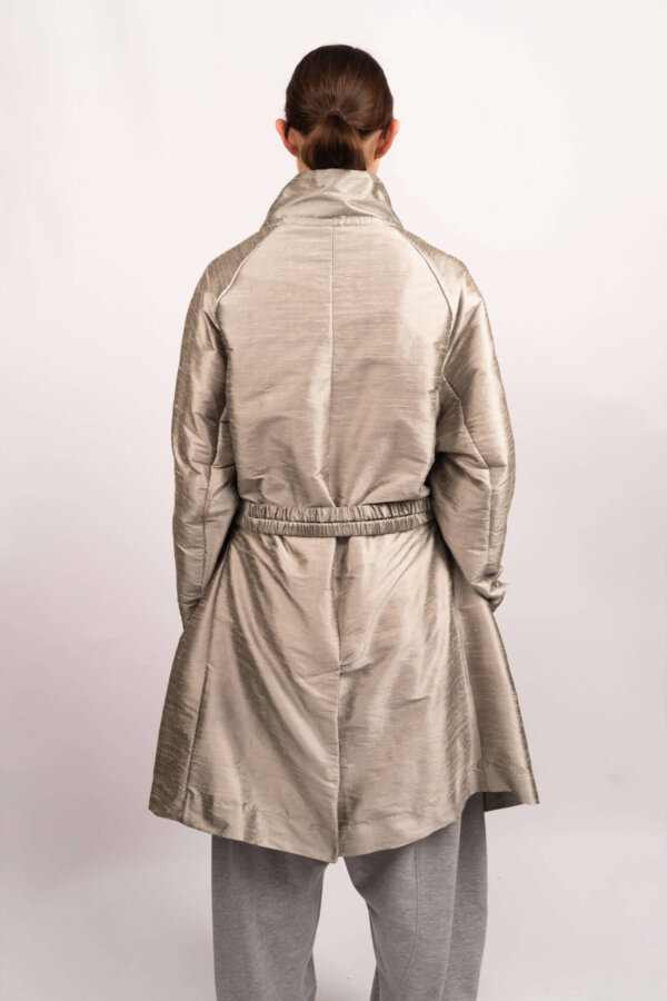 Silver Trench Coat - Image 3