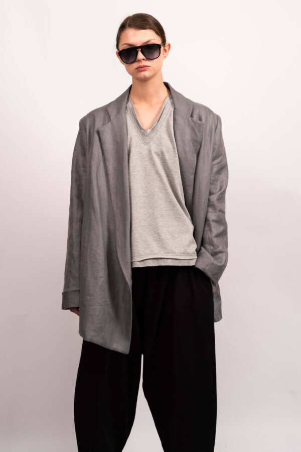 Jersey V-Neck Sweatshirt - Image 7