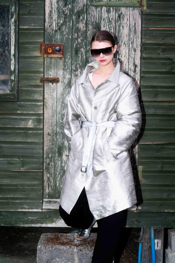 Silver Trench Coat - Image 4