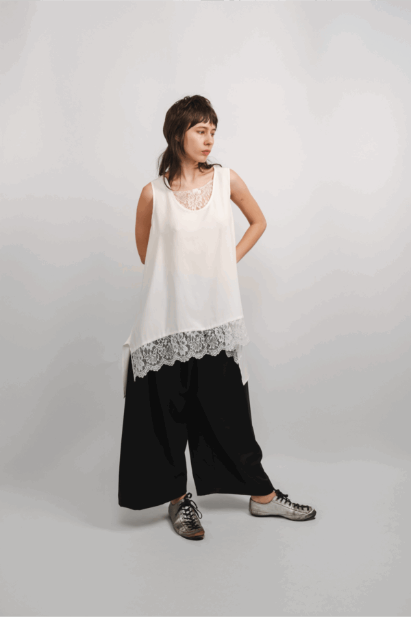 Silk and Lace Layering Vest