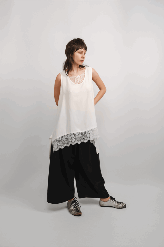 Silk and Lace Layering Vest