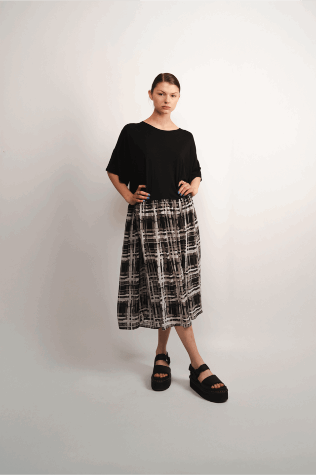 Silk Check dress