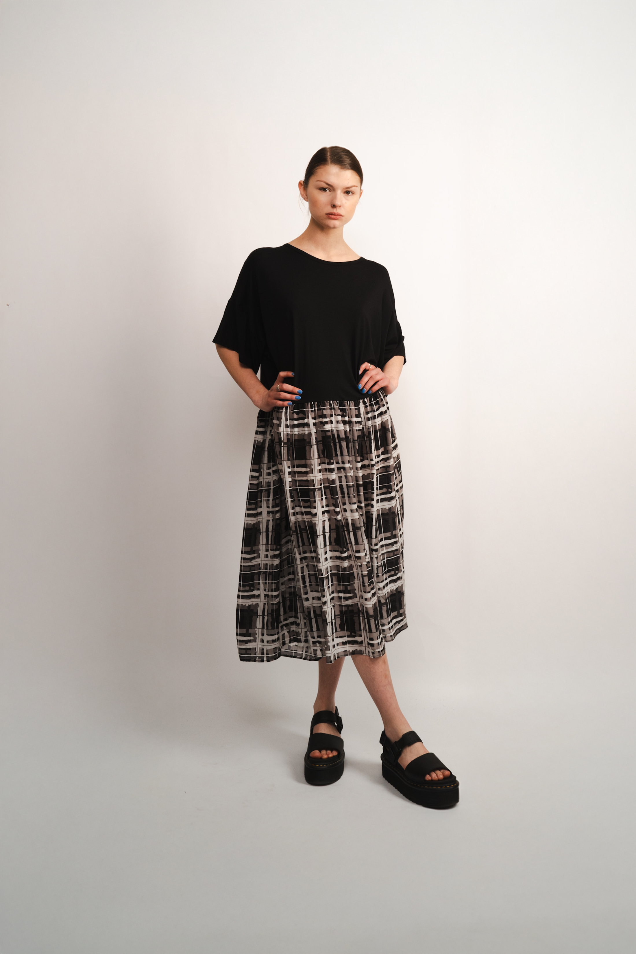 Silk Check dress