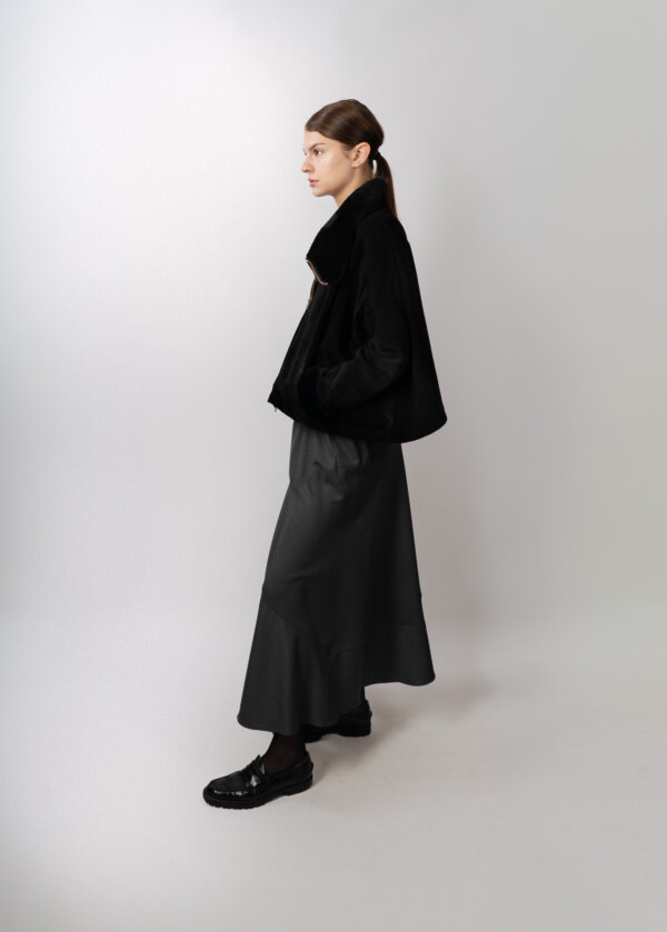 Asymmetric Cropped Jacket - Image 2