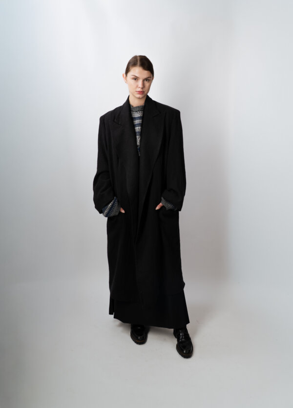 Grandad Coat - Linen Wool Mix - Image 7