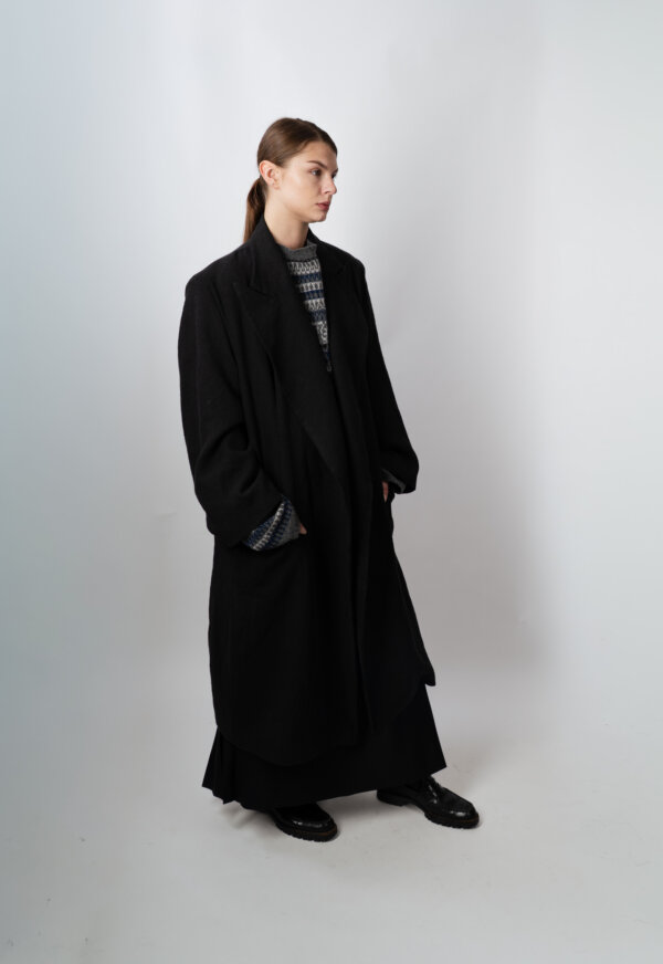 Grandad Coat - Linen Wool Mix - Image 8