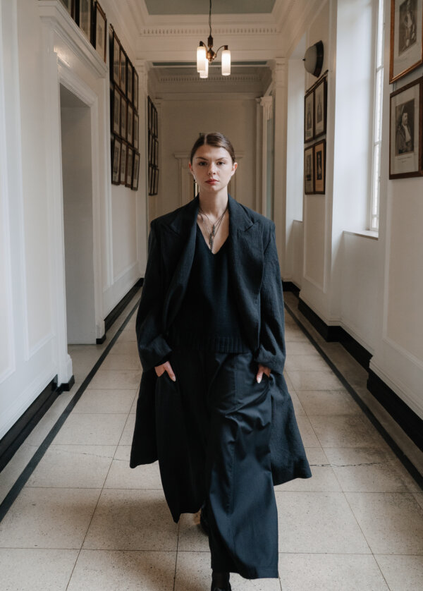 Grandad Coat - Linen Wool Mix - Image 5