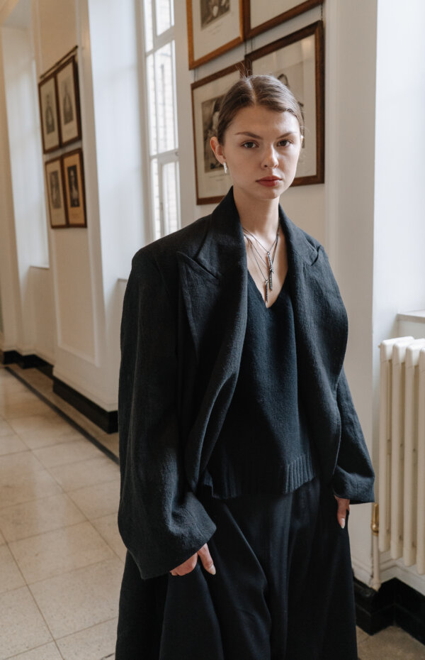Grandad Coat - Linen Wool Mix - Image 6